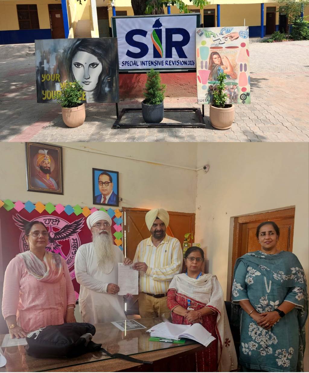 Message from eminent painter and Presidential Awardee GS Namdhari  Just as I paint pictures with colors you too can paint a beautiful picture of democracy by filling out the SIR